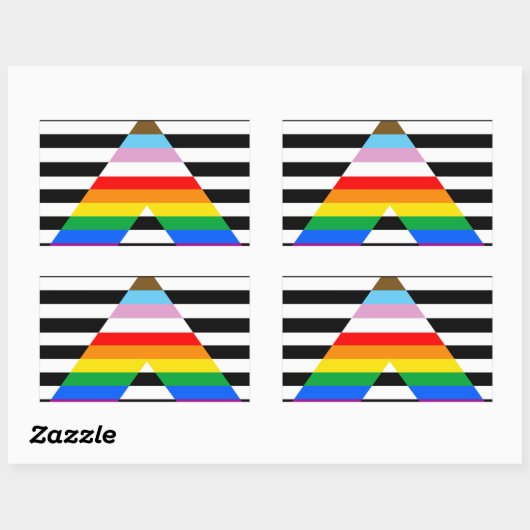 LGBTQ Progress Ally Pride Flag Rechthoekige Sticker (Vel)