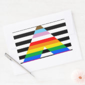 LGBTQ Progress Ally Pride Flag Rechthoekige Sticker (Envelop)