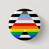 LGBTQ Progress Ally Pride Flag Ronde Button 3,2 Cm (Voorkant)