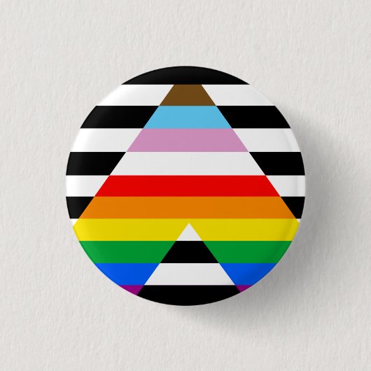 LGBTQ Progress Ally Pride Flag Ronde Button 3,2 Cm (Voorkant)