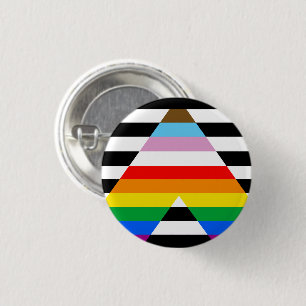LGBTQ Progress Ally Pride Flag Ronde Button 3,2 Cm