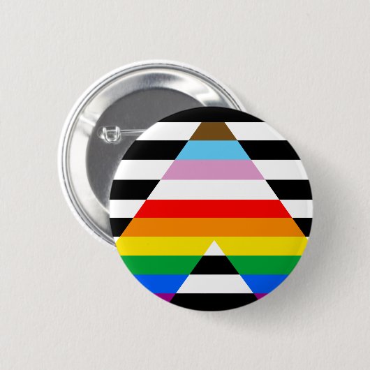 LGBTQ Progress Ally Pride Flag Ronde Button 5,7 Cm (Voorkant /achterkant)