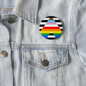 LGBTQ Progress Ally Pride Flag Ronde Button 5,7 Cm (In situ)