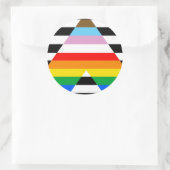 LGBTQ Progress Ally Pride Flag Ronde Sticker (Tas)