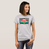 LGBTQ Progress Ally Pride Flag T-shirt (Voorkant volledig)