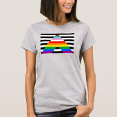 LGBTQ Progress Ally Pride Flag T-shirt (Voorkant)