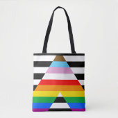 LGBTQ Progress Ally Pride Flag Tote Bag (Voorkant)