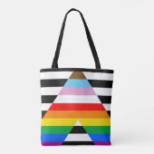 LGBTQ Progress Ally Pride Flag Tote Bag (Achterkant)