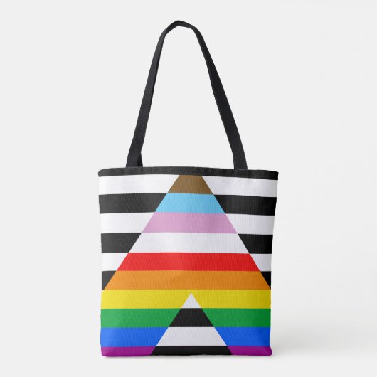 LGBTQ Progress Ally Pride Flag Tote Bag (Achterkant)