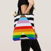 LGBTQ Progress Ally Pride Flag Tote Bag (Dichtbij)