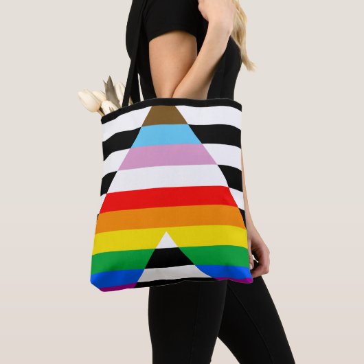 LGBTQ Progress Ally Pride Flag Tote Bag (Dichtbij)
