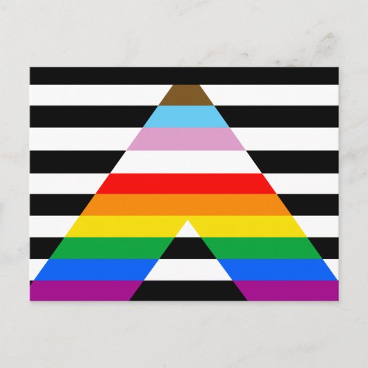 LGBTQ Progress Ally Pride Vlag Briefkaart (Voorkant)