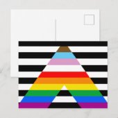 LGBTQ Progress Ally Pride Vlag Briefkaart (Voorkant / Achterkant)