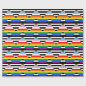LGBTQ Progress Ally Pride Vlag Cadeaupapier (Vlak)