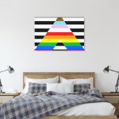 LGBTQ Progress Ally Pride Vlag Canvas Afdruk (Insitu (Slaapkamer))