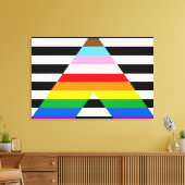 LGBTQ Progress Ally Pride Vlag Canvas Afdruk (Insitu (Woonkamer))