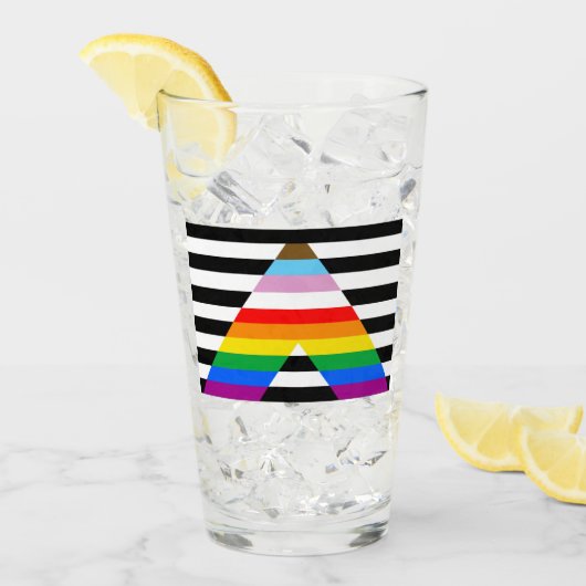 LGBTQ Progress Ally Pride Vlag Glas (Voorkant ijs)