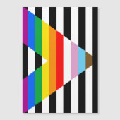 LGBTQ Progress Ally Pride Vlag Magnetische Uitnodiging (Voorkant)