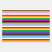 LGBTQ+ Progress Flag Strepen Inpakpapier Vel (Voorkant 3)