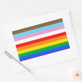 LGBTQ+ Progress Flag Strepen Rechthoekige Sticker (Envelop)