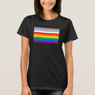 LGBTQ+ Progress Flag Strepen T-shirt