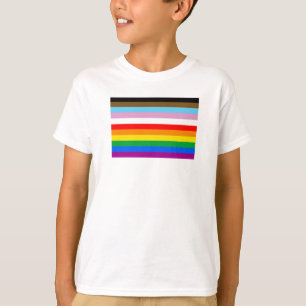 LGBTQ+ Progress Flag Strepen T-shirt