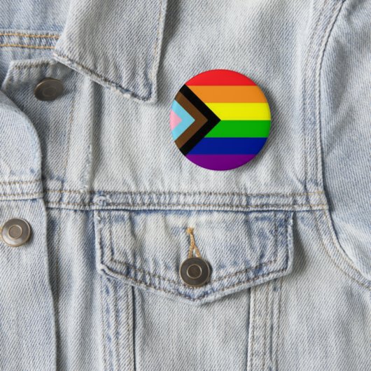 LGBTQ+ Progress Pin Button (In situ)