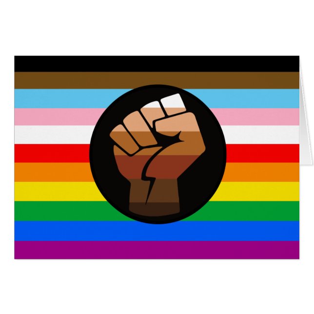 LGBTQ+ Progress POC Pride Vlag (Voorkant Horizontaal)