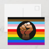 LGBTQ+ Progress POC Pride-vlag Briefkaart (Voorkant / Achterkant)
