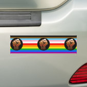 LGBTQ+ Progress POC Pride-vlag Bumpersticker (Op auto)