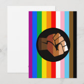 LGBTQ+ Progress POC Pride-vlag Feestdagenkaart (Voorkant / Achterkant)
