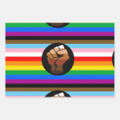 LGBTQ+ Progress POC Pride-vlag Inpakpapier Vel (Voorkant)