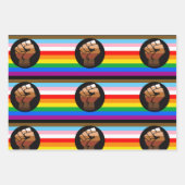 LGBTQ+ Progress POC Pride-vlag Inpakpapier Vel (Voorkant 3)