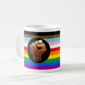 LGBTQ+ Progress POC Pride-vlag Koffiemok (Voorkant links)