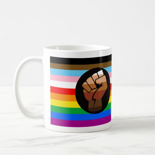 LGBTQ+ Progress POC Pride-vlag Koffiemok (Links)