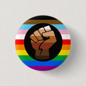 LGBTQ+ Progress POC Pride-vlag Ronde Button 3,2 Cm (Voorkant)