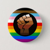 LGBTQ+ Progress POC Pride-vlag Ronde Button 5,7 Cm (Voorkant)