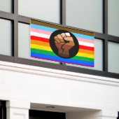 LGBTQ+ Progress POC Pride-vlag Spandoek (Buitenkant Gebouw)
