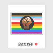 LGBTQ+ Progress POC Pride-vlag Sticker (Vel)