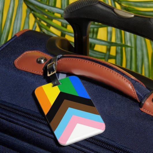 LGBTQ+ Progress Pride Bagagelabel (Voorkant Insitu 1)
