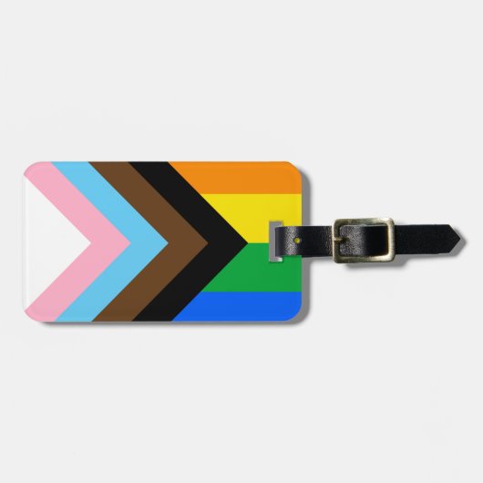 LGBTQ+ Progress Pride Bagagelabel (Voorkant horizontaal)