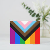 LGBTQ+ Progress Pride Briefkaart (Staand voorkant)