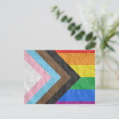 LGBTQ+ Progress Pride Briefkaart (Staand voorkant)