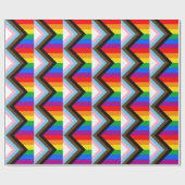 LGBTQ+ Progress Pride Cadeaupapier (Vlak)
