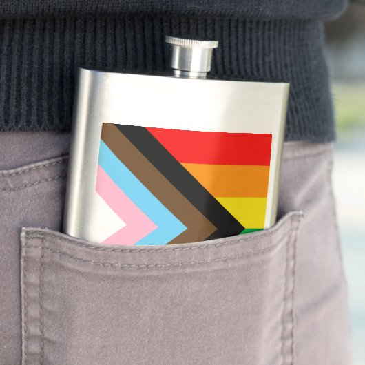 LGBTQ+ Progress Pride Flacon (Voorbeeld)