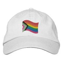 LGBTQ+ Progress Pride Flag Bembroided Baseball Ca