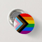 LGBTQ+ Progress Pride Flag Button (Voorkant /achterkant)