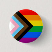 LGBTQ+ Progress Pride Flag Button (Voorkant)
