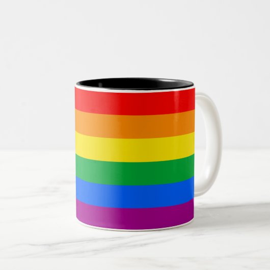 LGBTQ+ Progress Pride Flag Coffee Mok (Voorkant rechts)