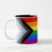 LGBTQ+ Progress Pride Flag Coffee Mok (Links)